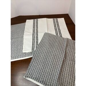 Lot of 3 Zip Pillow Covers 17.5 X 17.5"Woven Nook Brand Decorative Black & White